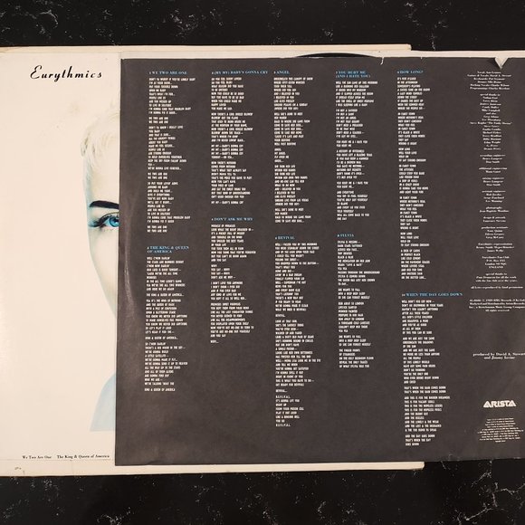 Eurythmics - We Too Are One Electric Synth Pop Music Vinyl LP Arista AL-8626 - Picture 2 of 4